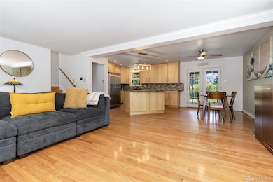 Living room to dining and kitchen