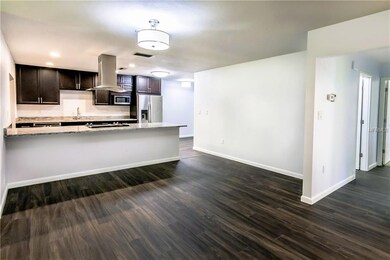 Dining room and kitchen