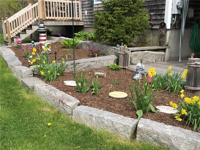 Granite laced flower beds
