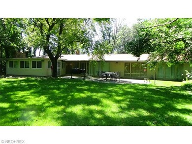 View of back yard patio.