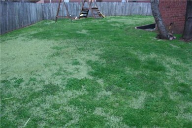 The backyard is huge and fenced!