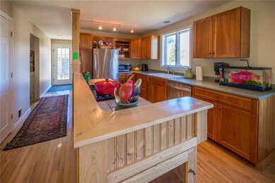 This photo looks into the kitchen...