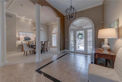 Breathtaking entry with with formal dining room an