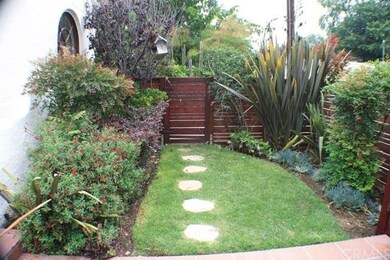 Front yard, side gate