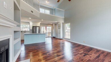 View of Living Room from Front Door. 