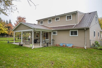 Large covered patio with overhead fans