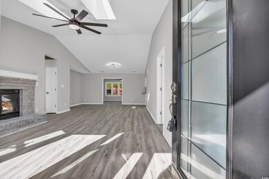 Unfurnished living room with light hardwood / wood
