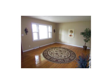 Living room with just refinished hardwoods!
