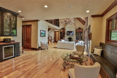 Open plan with varied ceiling heights