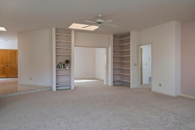 Family Room Features Book Shelves