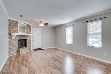 Large living room with fireplace