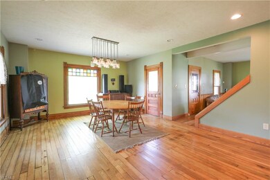 Very large dining room with original flooring