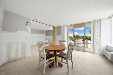 View of tiled dining room