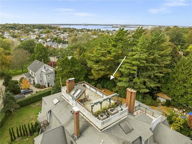 Roof top deck water view