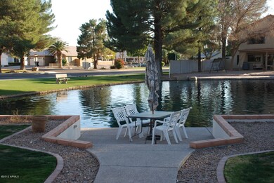 View of yard and dock