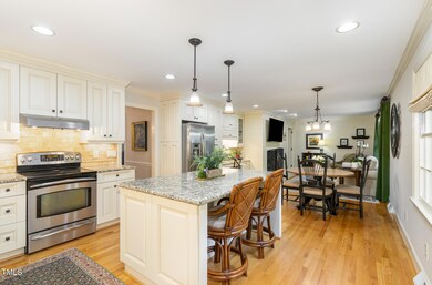 Kitchen to den from door