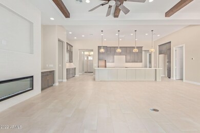 Great room with built in fireplace
