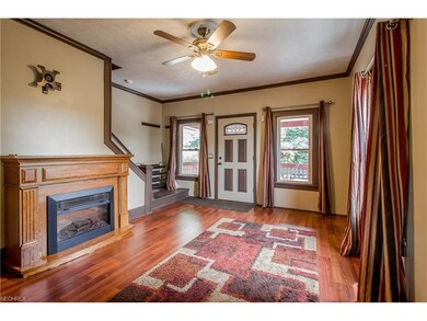 Living room with fireplace