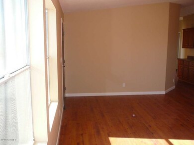 Entry has laminate flooring