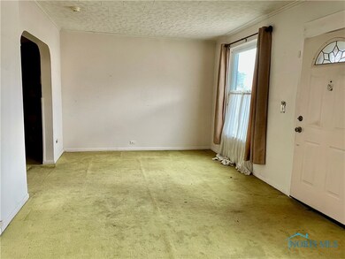 Front door, living room