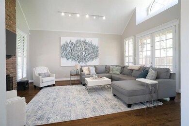 Family room is light and bright.