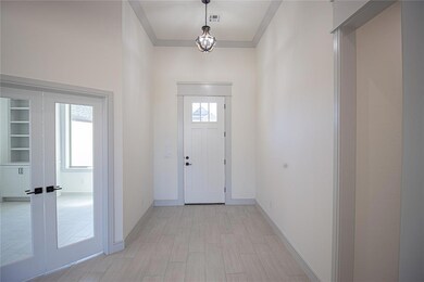 Entryway with french doors