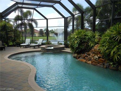 Southwestern view over the lake and water fountain