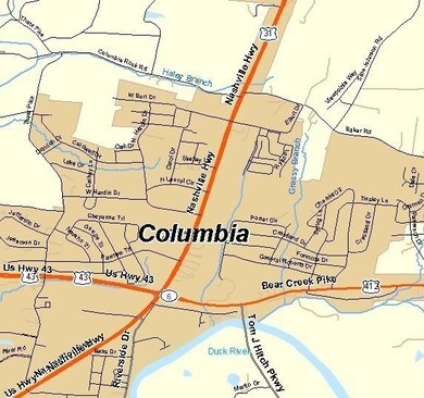 Columbia is centrally located!