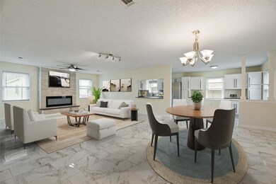 Virtually Staged Open floor plan