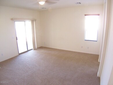 Spacious, split master with patio door!