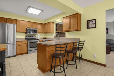 kitchen with view of living room