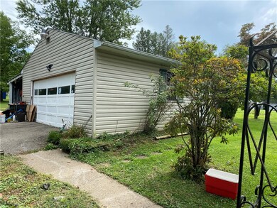 2 car detached garage with leanto.
