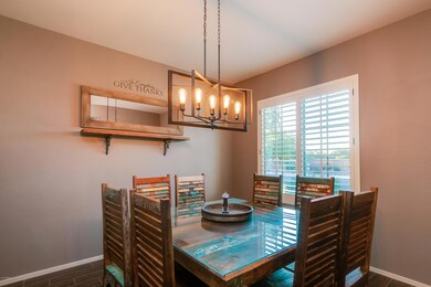 Dining Room with Elegant Lighting