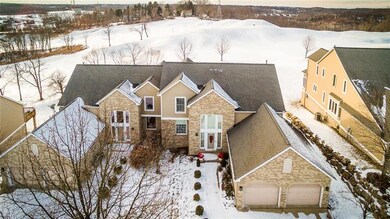 Aerial showing Diamond Run Golf Course behind the 