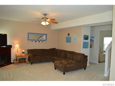 Large Family Room with Ceiling Fan