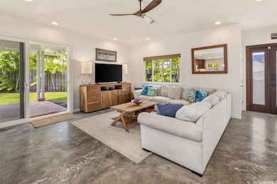This newer home features polished concrete floors