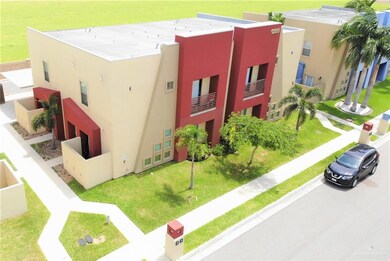 Unfurnished living room featuring light tile flooring and ceiling fan