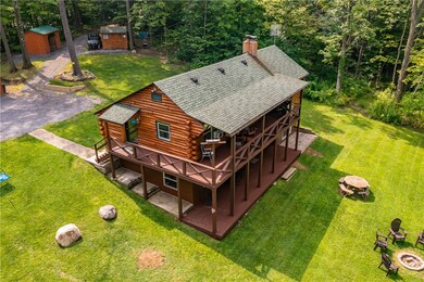 Aerial view of 6281 Knapp Road, Bristol. Large yar