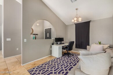 Office area looking from fireplace