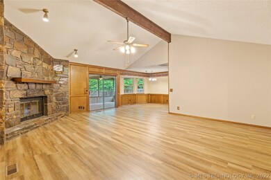 Greatroom with Vaulted & Beamed Ceiling,