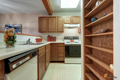 Kitchen with extra shelving