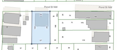 Map showing property parcels