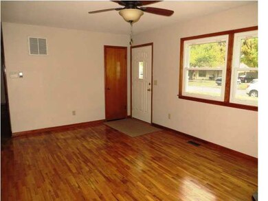 Living room with beautiful wood floors