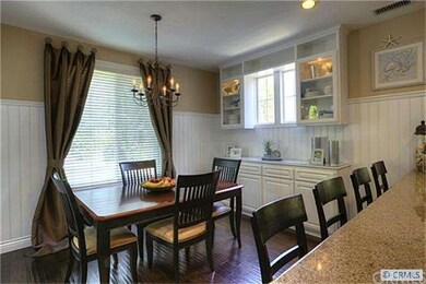 Luxurious beadboard wainscoting and built-in hutch