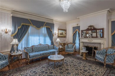 Formal living room with fireplace