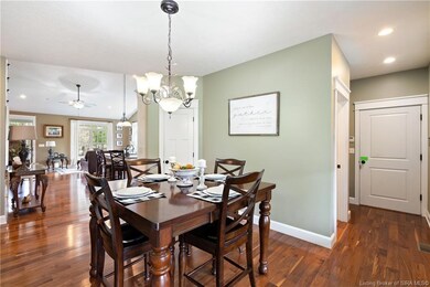 Spacious dining area.