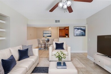 Virtually staged living and dining room