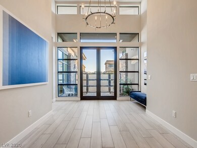 GRAND ENTRANCE WITH RESTORATION HARDWARE CHANDELIE