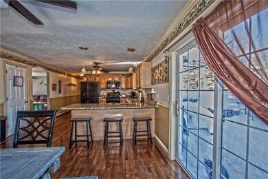 Spacious open concept kitchen, glass...