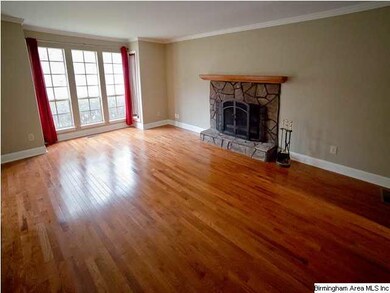 Stone fireplace